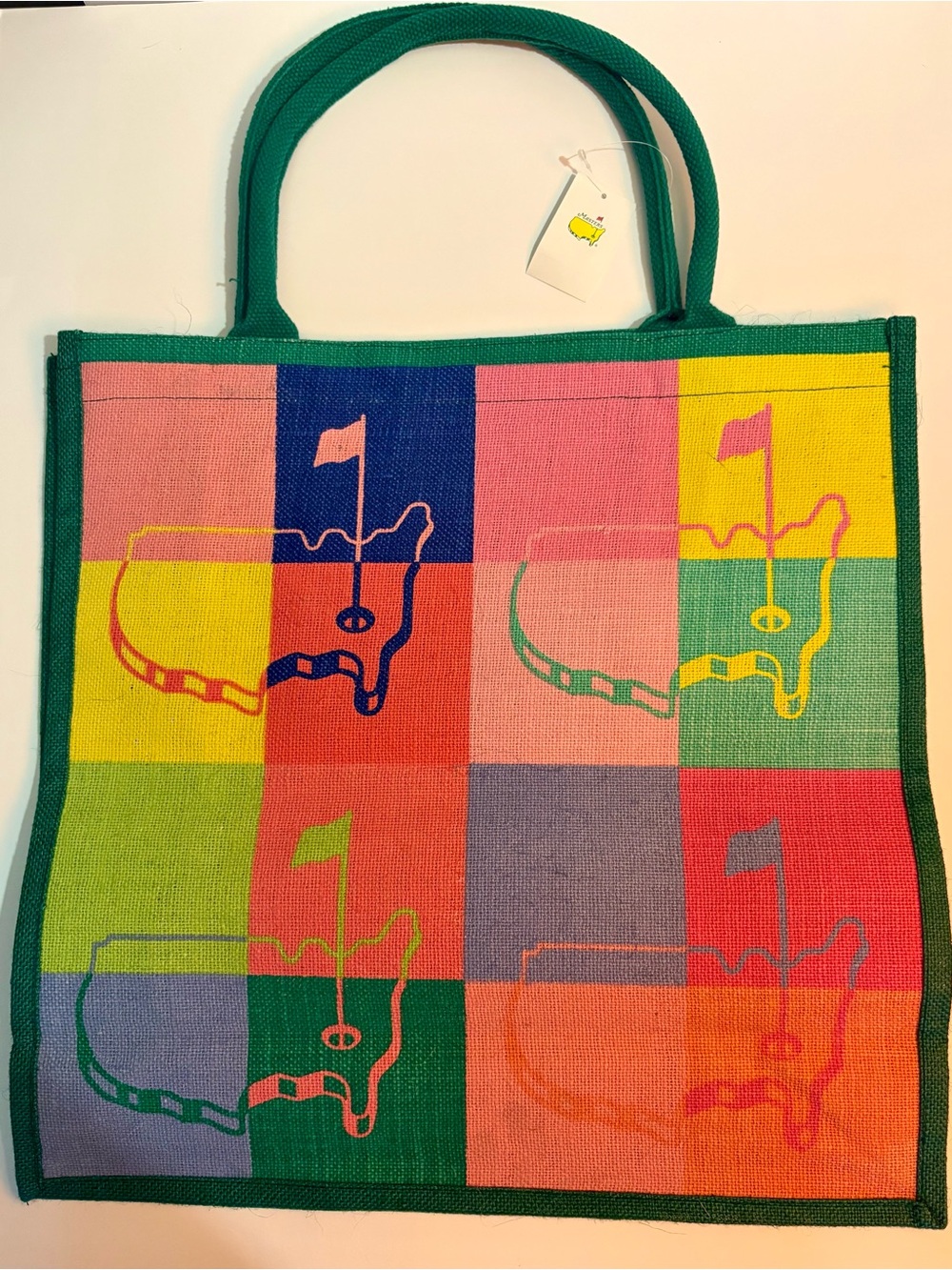 Masters Golf Tournament Official Tote in Bright Multicolor—-BRAND NEW with TAGS!